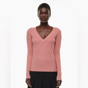 Aritzia Wilfred Davis V-Neck Merino Wool Sweater